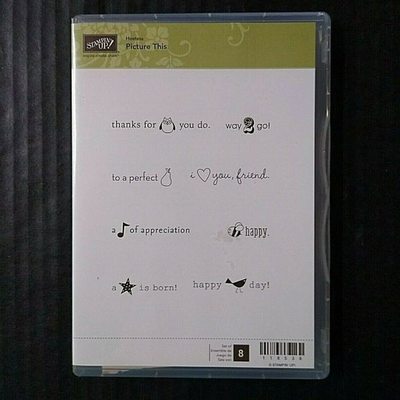 Stampin' Up! Cling Rubber Stamp Set Picture This